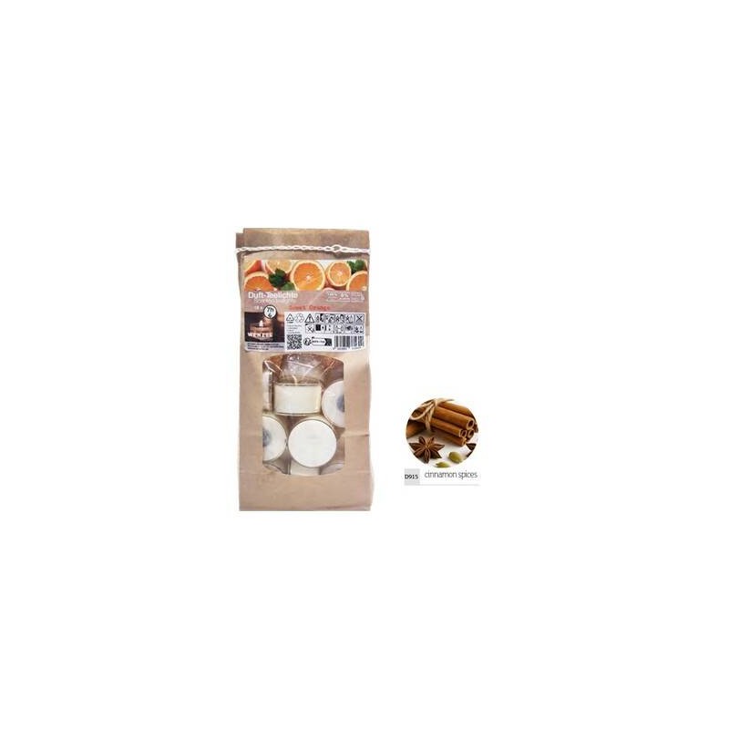 CANDELA TEALIGHT 7H PROFUMO SPEZIE&CANNELLA 18pz
