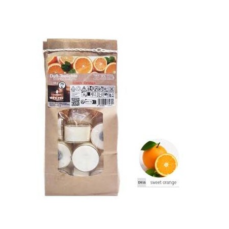 CANDELA TEALIGHT 7H PROFUMO ARANCIA DOLCE 18pz