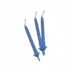 CANDELINE C/SOSTEGNO 8cm 100pz CELESTE