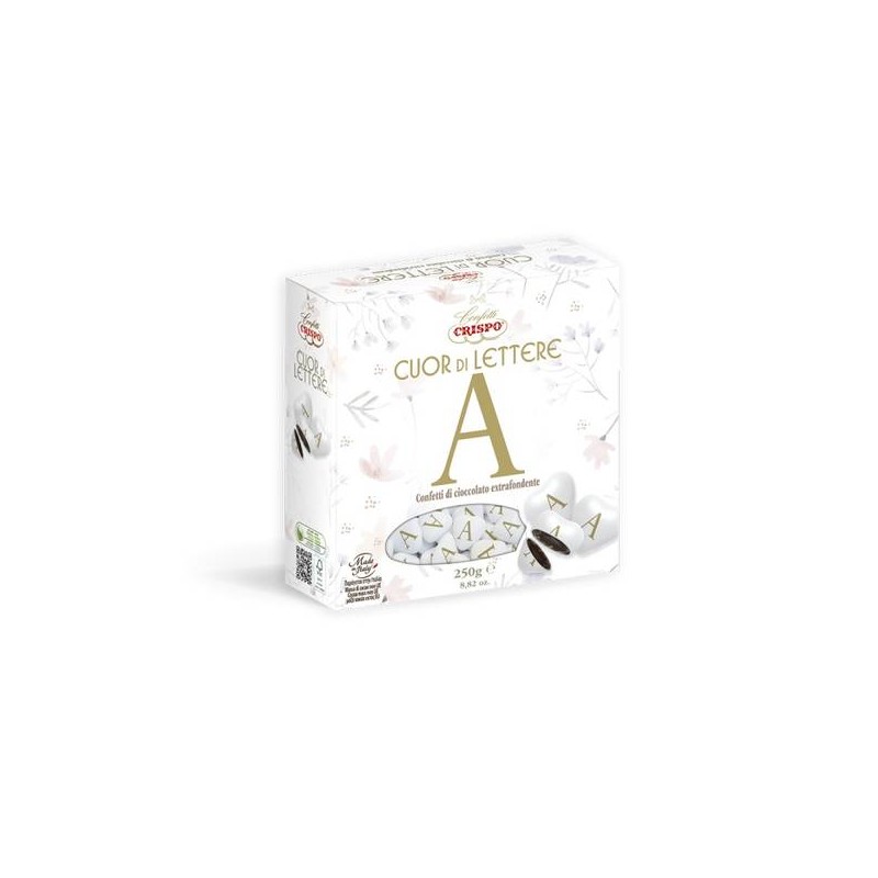 CONFETTI CUOR DI LETTERE A CIOCCOLATO FONDENTE 250gr