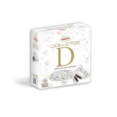 CONFETTI CUOR DI LETTERE D CIOCCOLATO FONDENTE 250gr