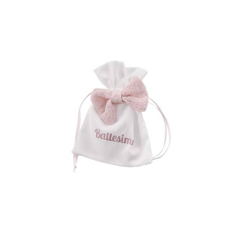 SACCHETTI BATTESIMO CON FIOCCO GIRL 12pz