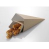 CONO DA FRITTI KRAFT/PE AVANA/BIANCO 9,5x9,5x22,5cm 50pz