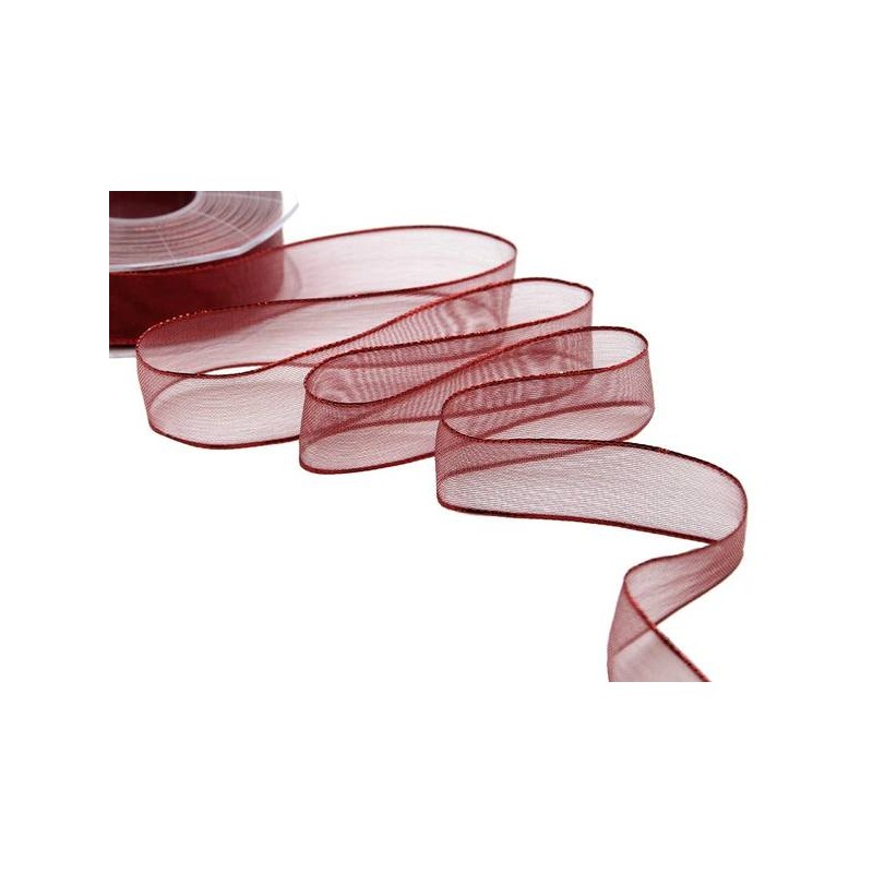 NASTRO VELO LAME' ANIMATO mm25x25mt COL.31 ROSSO