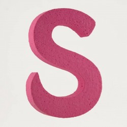 LETTERA POLISTIROLO PASTELLO mm120x90 S FUCSIA