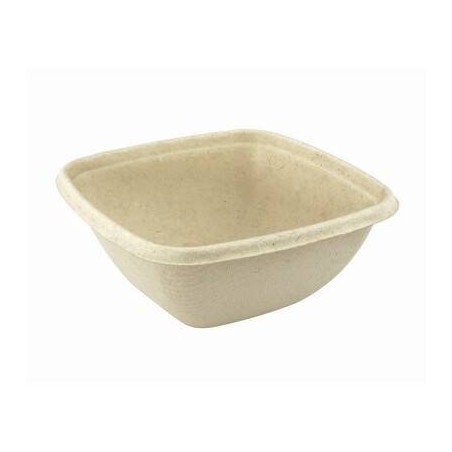 INSALATIERA POLPA QUADRATA 375ml 13,2x13,2x4,5 BIO COMPOSTABILE 50pz