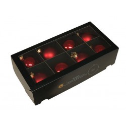 PALLINE VETRO ø80mm RED COMBI 8pz