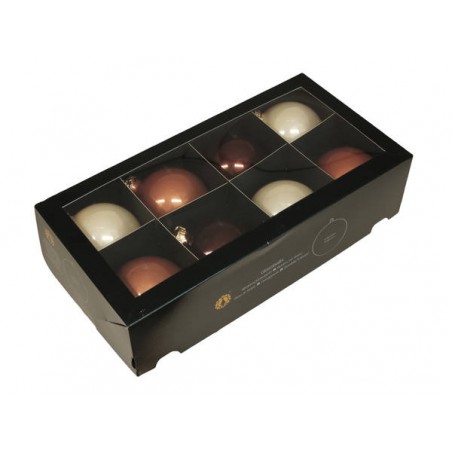 PALLINE VETRO ø80mm OPAL NATURAL 8pz