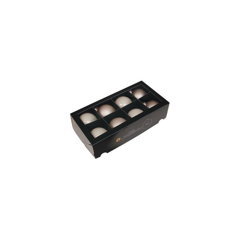 PALLINE VETRO ø80mm CHAMPAGNE COMBI 8pz
