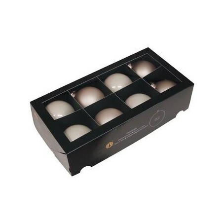 PALLINE VETRO ø80mm CHAMPAGNE COMBI 8pz