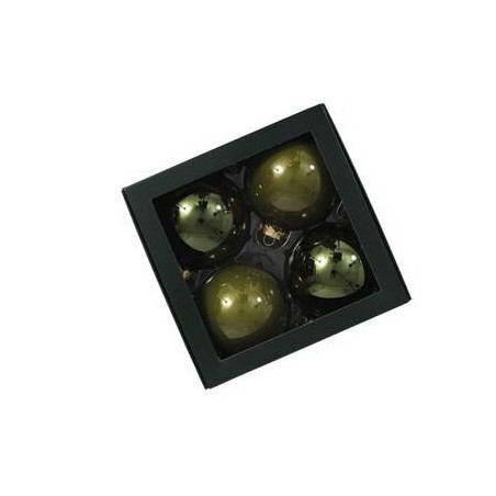 PALLINE VETRO ø100mm PINE OPAL 4pz