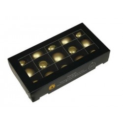 PALLINE VETRO BRIGHT GOLD COMBI Ø40mm 15pz