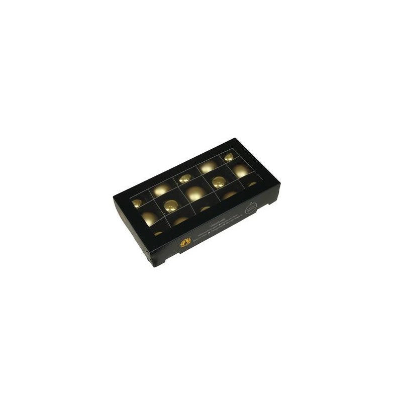 PALLINE VETRO BRIGHT GOLD COMBI Ø40mm 15pz