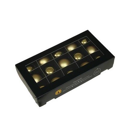 PALLINE VETRO BRIGHT GOLD COMBI Ø40mm 15pz