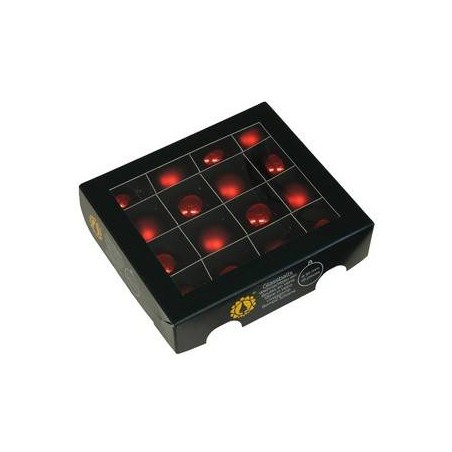 PALLINE VETRO RED COMBI Ø30mm 16pz