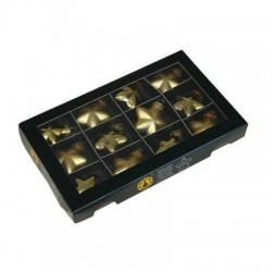 PALLINE STELLA VETRO BRIGHT GOLD COMBI Ø100mm 4pz