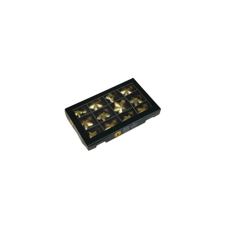PALLINE STELLA VETRO BRIGHT GOLD COMBI Ø100mm 4pz