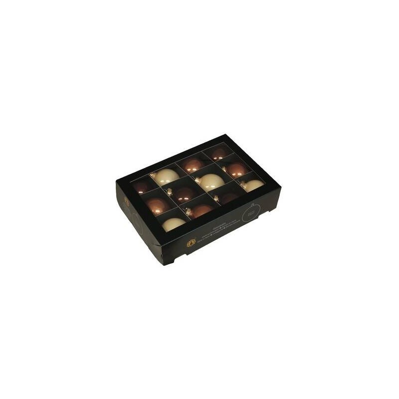 PALLINE VETRO OPAL NATURAL Ø57mm 12pz