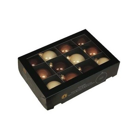 PALLINE VETRO OPAL NATURAL Ø57mm 12pz