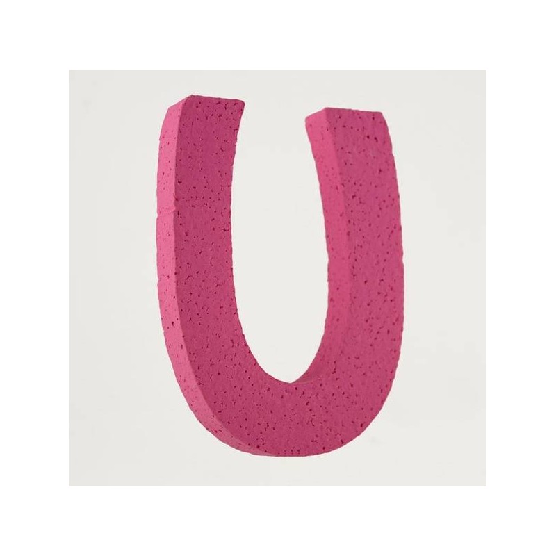 LETTERA POLISTIROLO PASTELLO mm120x90 U FUCSIA