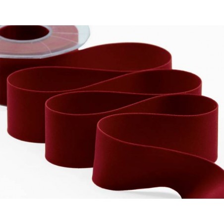 NASTRO VELLUTO DOPPIO mm40x7mt COL.38 BORDEAUX SCURO