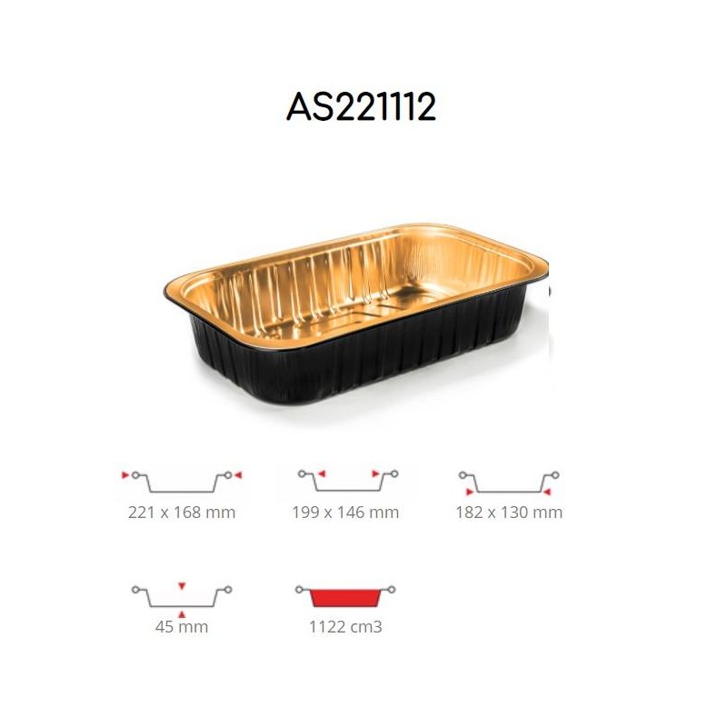 TEGLIA ECLIPSE ORO/NERO 2PRZ 50pz AS221112