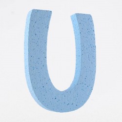 LETTERA POLISTIROLO PASTELLO mm120x90 U CELESTE