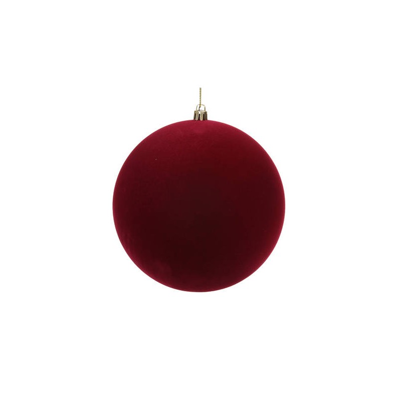 PALLA IN VELLUTO ROSSO ø15cm