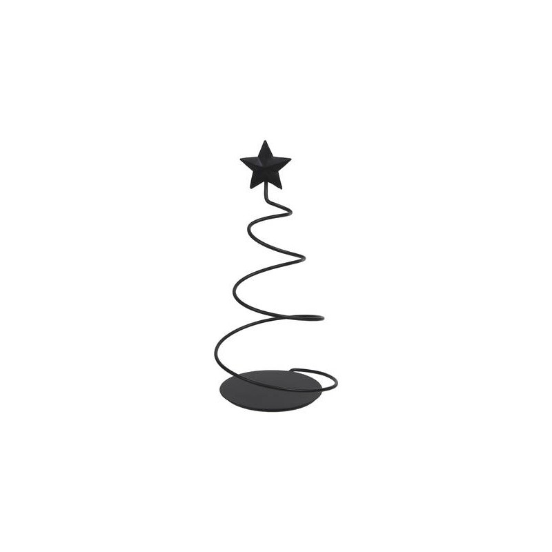 ALBERO ASPIRALE IN METALLO NERO 14x28cm