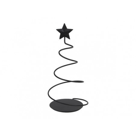ALBERO ASPIRALE IN METALLO NERO 14x28cm