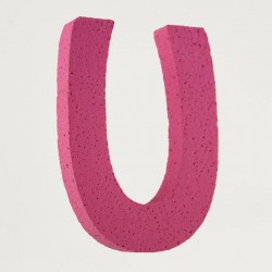 LETTERA POLISTIROLO PASTELLO mm120x90 U FUCSIA