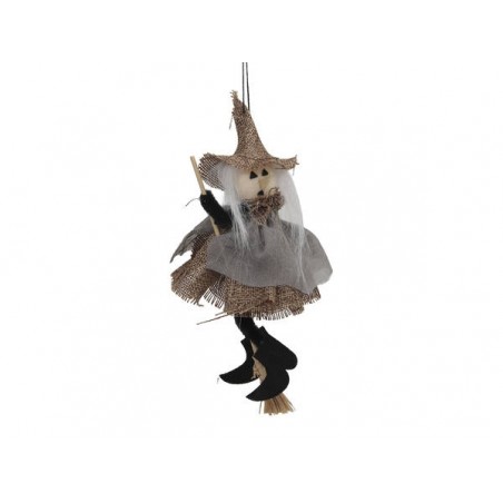 BEFANA IN TESSUTO 9,5x19cm C/APPENDINO 4pz