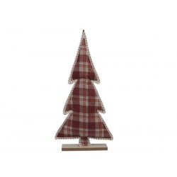 ALBERO IN TESSUTO TARTAN 32x66cm C/BASE