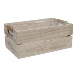 CASSETTA IN LEGNO 26x16x11cm NATURALE