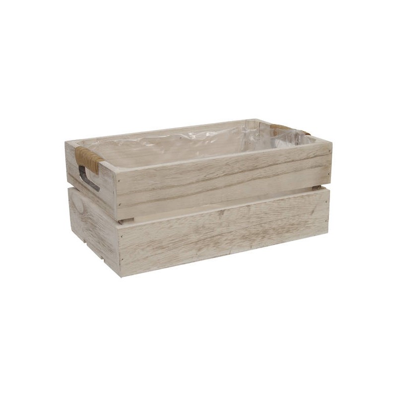 CASSETTA IN LEGNO 26x16x11cm NATURALE