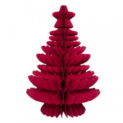 DECORAZIONE IN CARTA ALBERO BAROQUE 60cm ROSSO 1pz