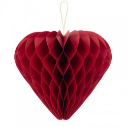 DECORAZIONI IN CARTA CUORE 40cm ROSSO 1pz