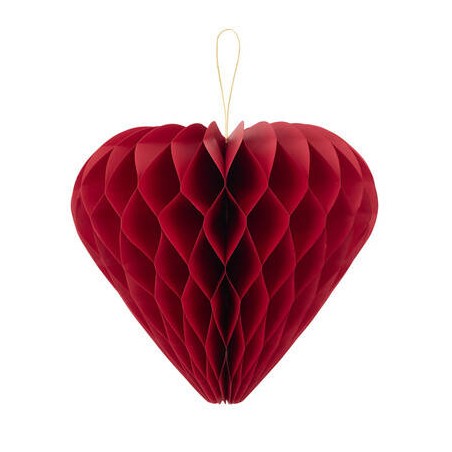 DECORAZIONI IN CARTA CUORE 40cm ROSSO 1pz