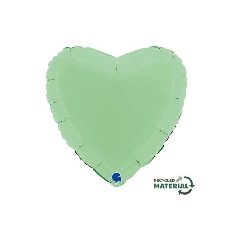 PALLONE MYLAR 18 46cm CUORE MAT VERDE