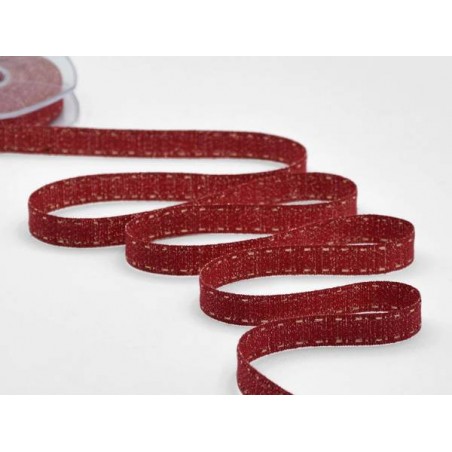 NASTRO RUSTICO LAME' C/IMPUNTURA mm12x20mt ROSSO