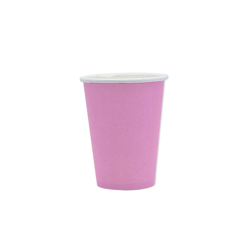 BICCHIERI 200cc ECOLOR BIODEGRADABILI ROSA 25pz