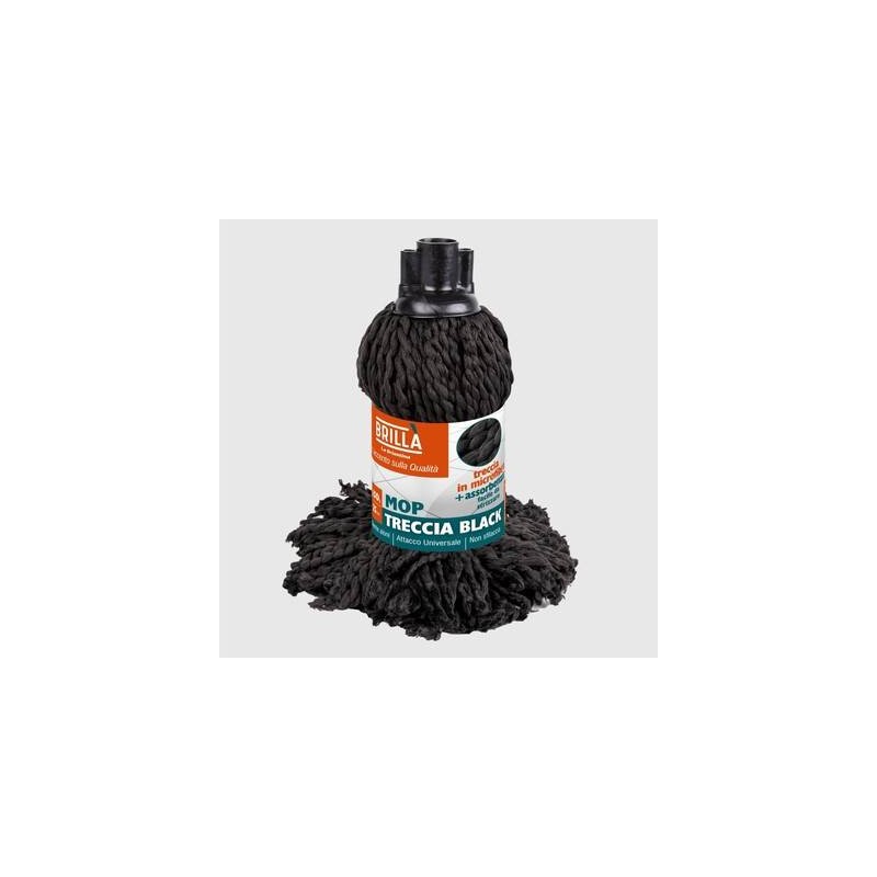 RICAMBIO MOP TRECCIA BLACK 150gr MICROFIBRA