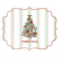 TOVAGLIETTA IN CARTA 43x33cm CHRISTMAS BOW TREES 4pz
