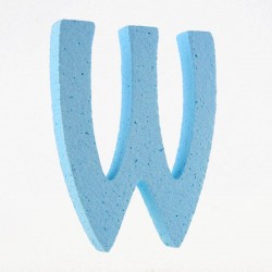 LETTERA POLISTIROLO PASTELLO mm120x90 W CELESTE