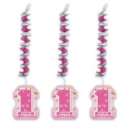 FESTONE PENDENTI 20X80cm 3pz ONE PINK