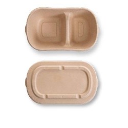 COPERCHI POLPA OVALI PER VASCHETTA OVALE 850ml BIO COMPOSTABILI 50pz JUNGLE