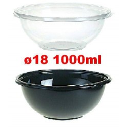 INSALATIERA PET NERA DIAM.18  LT.1