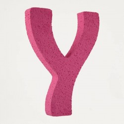 LETTERA POLISTIROLO PASTELLO mm120x90 Y FUCSIA