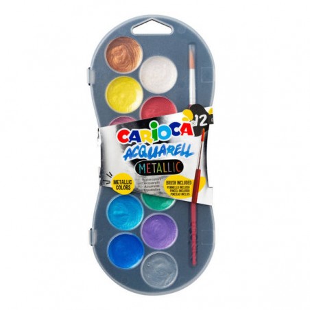 ACQUARELLI METALLIC ASS.TI 12pz CARIOCA