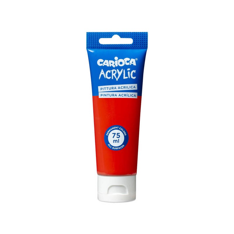 TEMPERA ACRILICA CARIOCA 75ml ROSSO